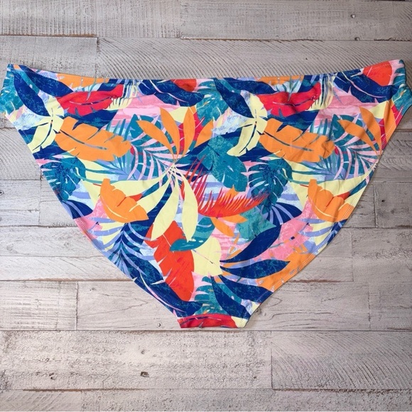 Floral Bikini Bottom Blue Red Yellow Pink Old Navy Woman's Size 4X - Picture 7 of 15